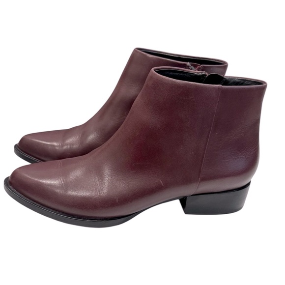 DKNY Dark Burgundy Pointy Toe Ankle Boots 8.5 - Picture 5 of 10